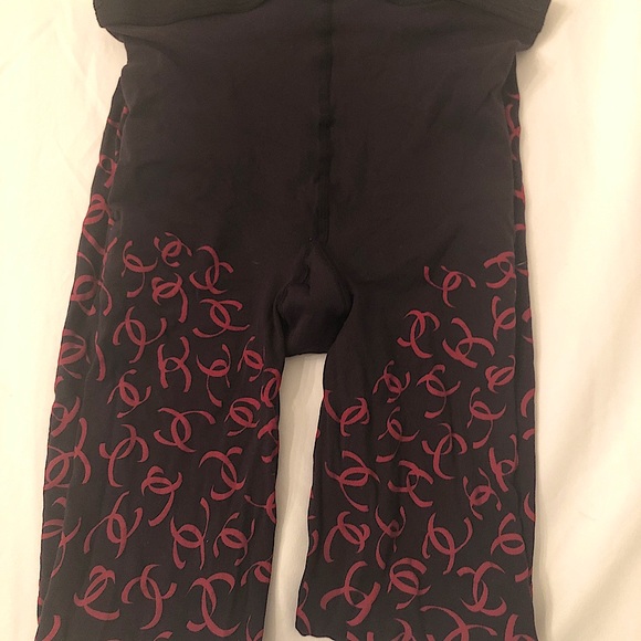 Chanel cc logo tights hosier one size